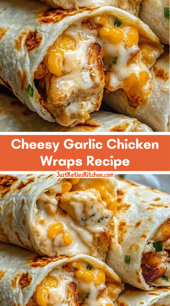 Cheesy Garlic Chicken Wraps Recipe