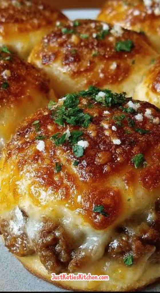 Garlic Parmesan Cheeseburger Bombs Recipe