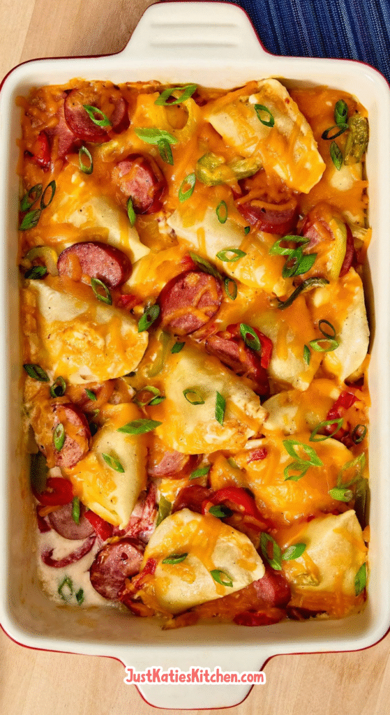 Pierogi Casserole with Kielbasa Recipe