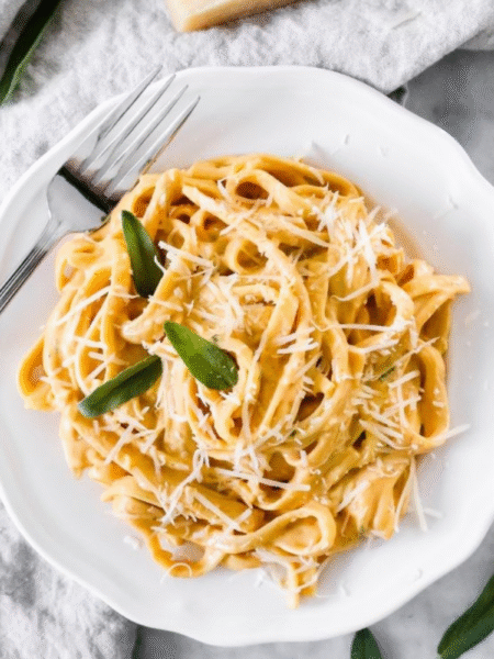 Pumpkin Alfredo Pasta Recipe