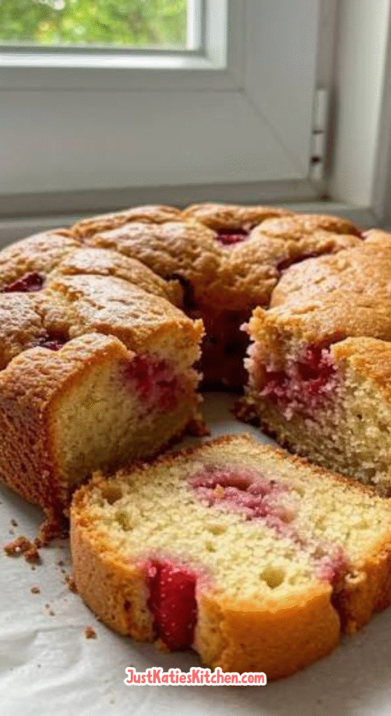 Rhubarb Raspberry Marble Cake Recipe