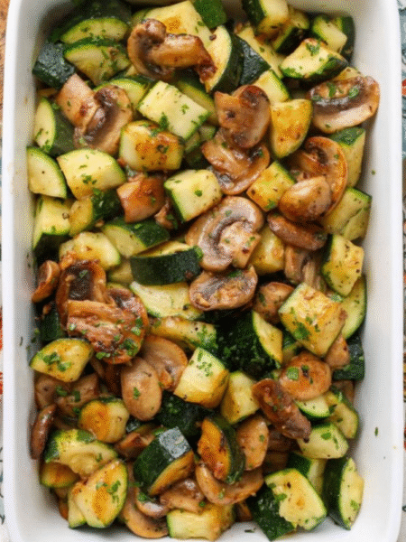 Skillet Zucchini and Mushrooms Recipe