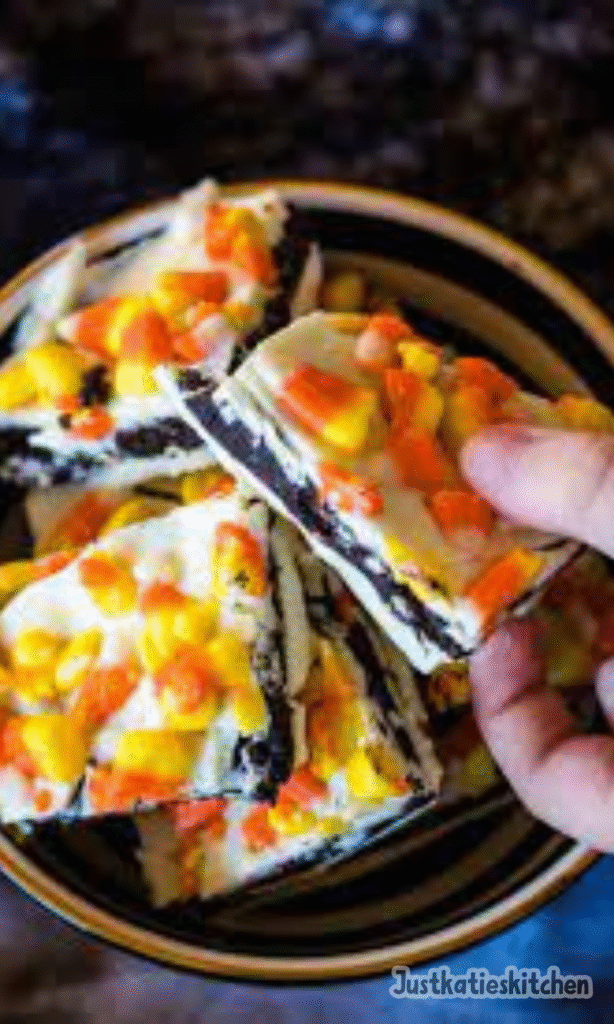 Candy Corn Truffle Bark Recipe