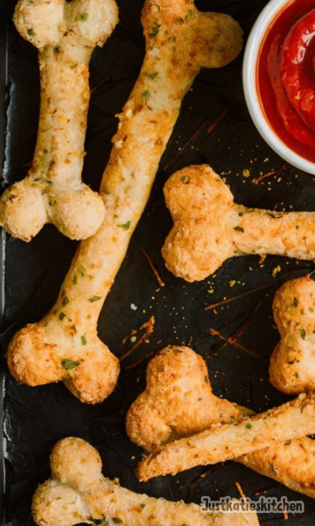 Cheesy Halloween Breadstick Bones Recipe