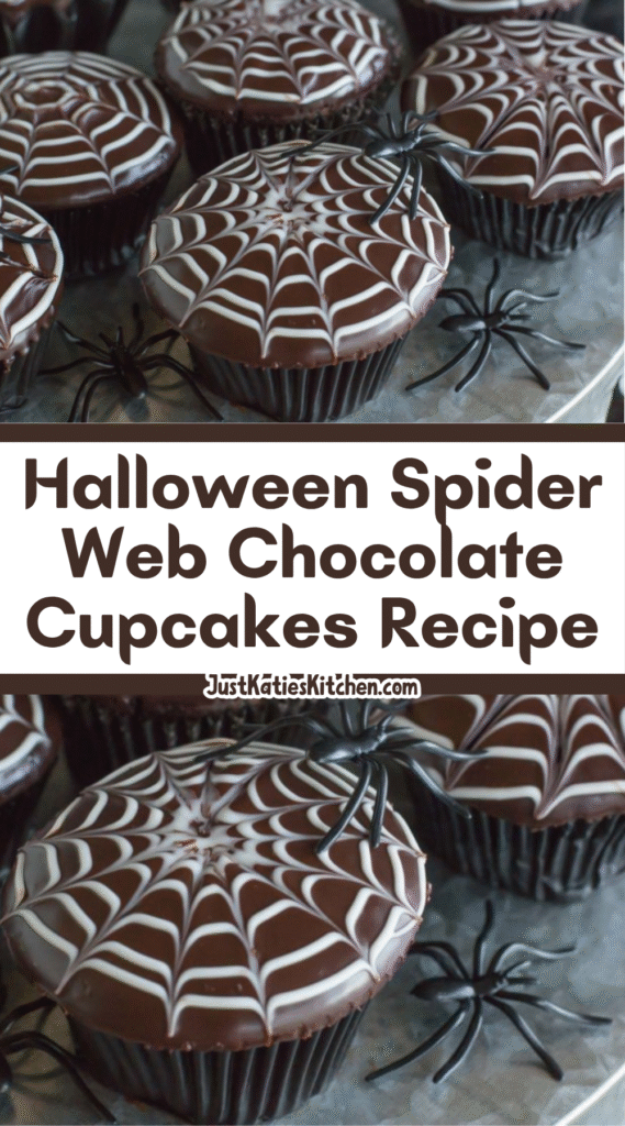 Halloween Spider Web Chocolate Cupcakes Recipe