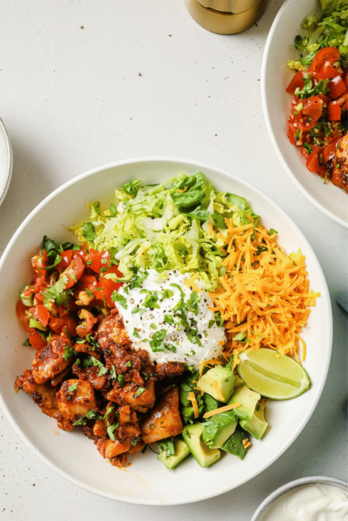 Low Carb Chicken Burrito Bowls Recipe
