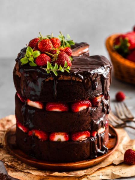 Chocolate Covered Strawberry Layer Cake Recipe