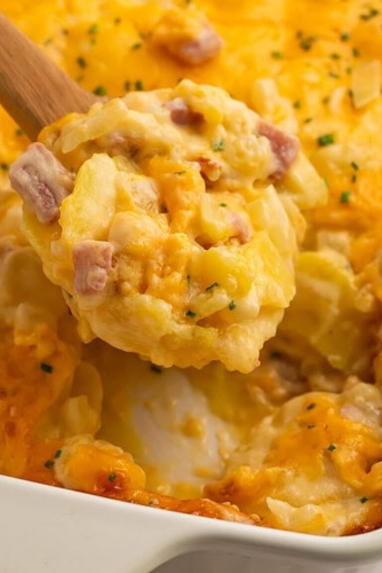 Cheesy Ham and Potato Casserole Recipe
